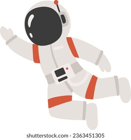 Ilustración vectorial de astronauta mate. Elemento de sistema solar, astronauta aislado, vector de elemento de bebé