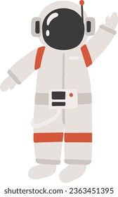 Cute astronaut vector illustration. Solar system element, astronaut isolated, baby element vector