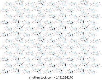 cute and attractive abstract panda design concept illustration can be used for wallpaper, bacground, stickers, themes, applications, website display, online shop display