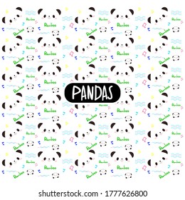 cute and attractive abstract panda design concept illustration can be used for wallpaper, bacground, stickers, themes, applications, website display, online shop display. Cool background. Background.