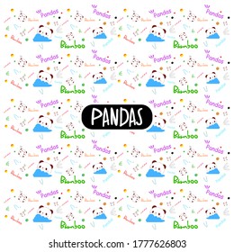 cute and attractive abstract panda design concept illustration can be used for wallpaper, bacground, stickers, themes, applications, website display, online shop display. Cool background. Background.