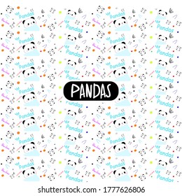 cute and attractive abstract panda design concept illustration can be used for wallpaper, bacground, stickers, themes, applications, website display, online shop display. Cool background. Background.