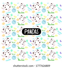 cute and attractive abstract panda design concept illustration can be used for wallpaper, bacground, stickers, themes, applications, website display, online shop display. Cool background. Background.