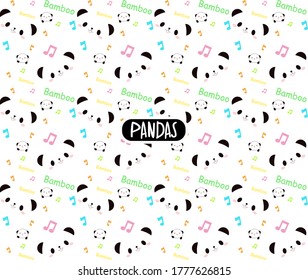 la ilustración de concepto de diseño de panda abstracto lindo y atractivo se puede usar para papel tapiz, fondo, pegatinas, temas, aplicaciones, visualización de sitios web, visualización de tiendas en línea. Fondo frío. Antecedentes.
