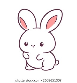 Cute and attractive bunny character cartoon