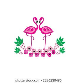 cute and attractive flamingo bird vector design