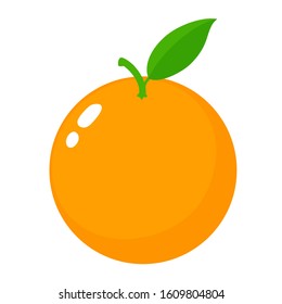 Cute, attractive orange. Vector illustration. For logos, packaging, brochures, advertising, design, banner, label.