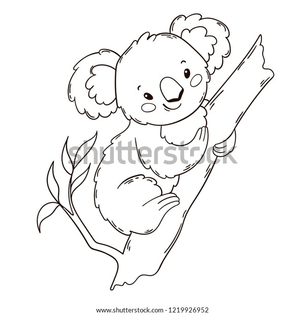 joli ours koala australien sur un image vectorielle de stock libre droits 1219926952 coloriage voiture bleue