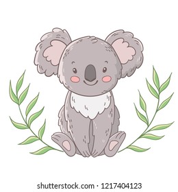 Cute Australian Koala Bear. Vector kid illustration. Perfect for design greeting cards, prints, posters