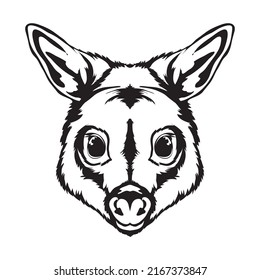 Cute Australian Pademelon face vector illustration, perfect for kids t shirt design