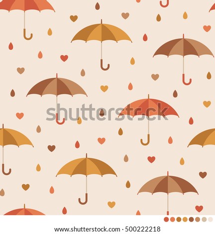 cute autumn background umbrellas