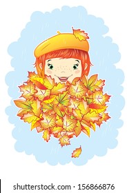 Cute autumn girl