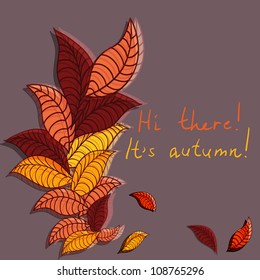cute autumn greeting card, EPS 10