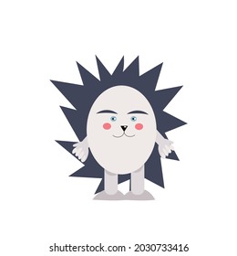 Ilustración de vectores de hedgehog de otoño en un fondo blanco