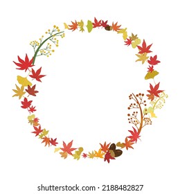 
Cute autumn image illustration frame
