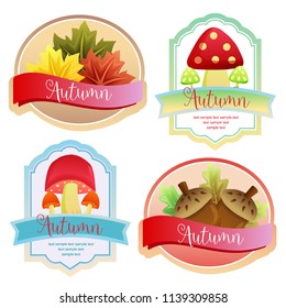 cute autumn label