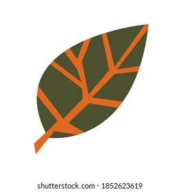 Cute autumn leaf vetor. Isolated on white background vector for prints, poster, cute stationery, travel design. High quality illustration