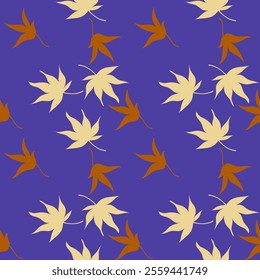 cute autumn leaves pattern for background.