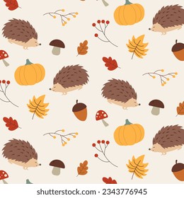 Fondo de patrón transparente de otoño