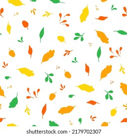 Las hojas de patrón y el fondo de otoño sin costura. Para impresión, diseño, papel envolvente, fondo