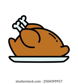 Cute autumn theme icon vector