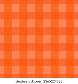 Patrón autumal sin fisuras. Patrón repetible de doodle dibujado a mano con un patrón de comprobación naranja