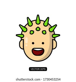 Cute Avatar icon vector illustration logo template for many purpose. Isolated on white background.