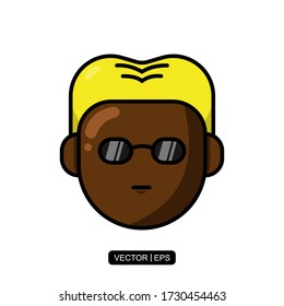 Cute Avatar icon vector illustration logo template for many purpose. Isolated on white background.