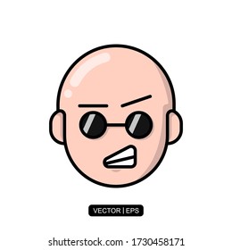 Cute Avatar icon vector illustration logo template for many purpose. Isolated on white background.