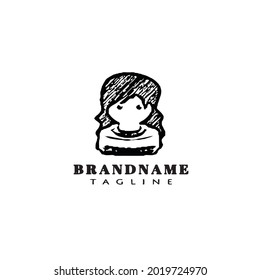 cute avatar logo icon design template modern vector illustration