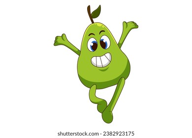 Cute Avocado Cartoon Character Design