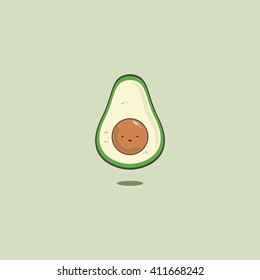 Cute Avocado Character