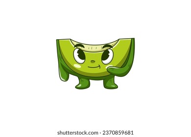 Cute Avocado Character Design Illustration