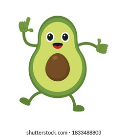 Cute avocado character. good to use for a sticker, mascot, and your illustration