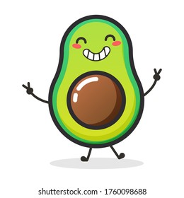 Diseño de vectores de frutas aguacate.