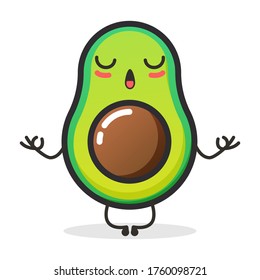 Cute avocado fruit vector design.