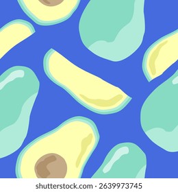 Cute avocado fruits pattern background vector design