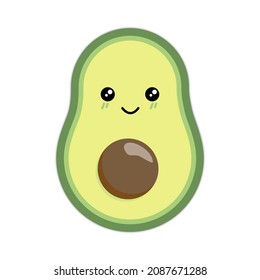  cute avocado with a smile