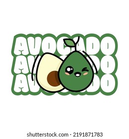 cute avocado vector design suitable for t-shirt design, or printed on other media