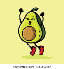 Cute Avocado Vector Illustration for Mascot & Sticker