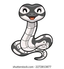 Cute axanthic ball python cartoon