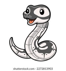Cute axanthic ball python cartoon