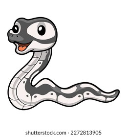 Cute axanthic ball python cartoon