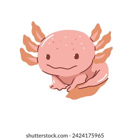 Cute Axolotl with Adorable Expression