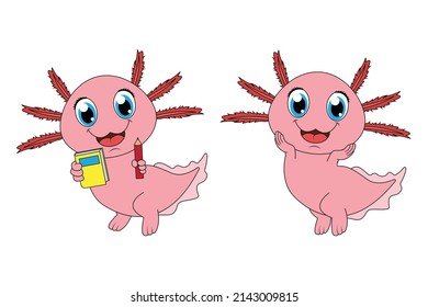 cute Axolotl animal cartoon graphic