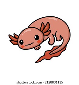 Dibujo vectorial de dibujos animados de tipo cutáneo axolotl