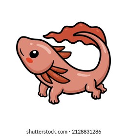 Dibujo vectorial de dibujos animados de tipo cutáneo axolotl