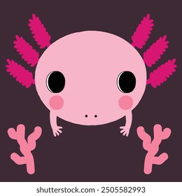 Arte lindo del Clip axolotl, ilustraciones de Axolotl, axolotl de dibujos animados