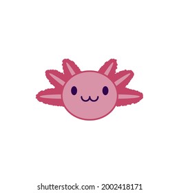 Cute Axolotl Illustration Cartoon Sticker Stock Vector (Royalty Free ...