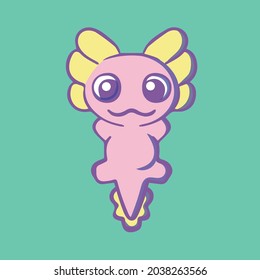 cute axolotl vector.it can be used as a print on a T-shirt; pictures for postcards; a print for notebooks;For design projects